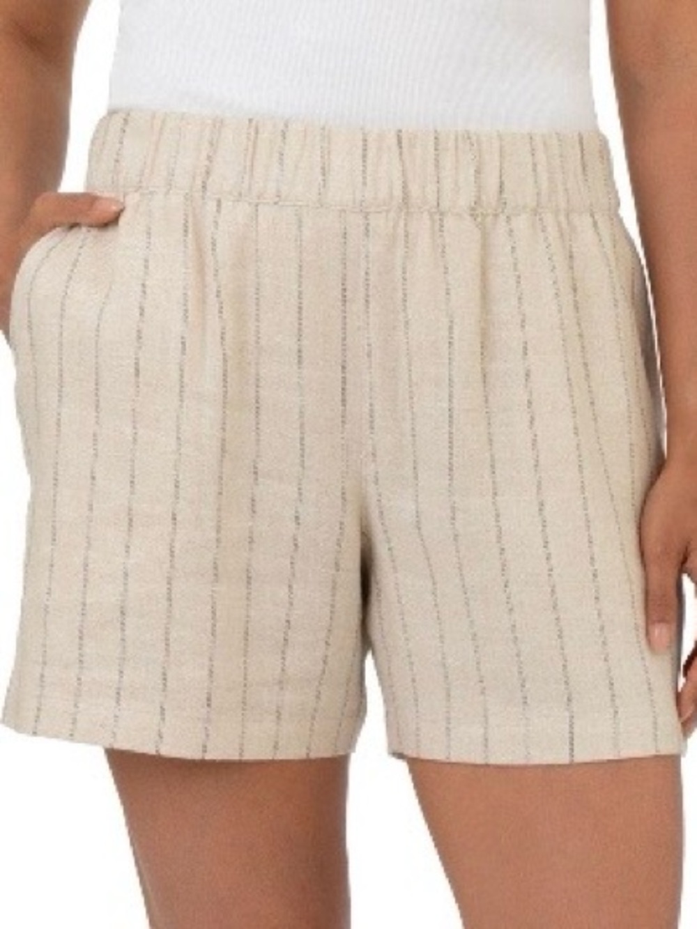 NWT Blank NYC Women's Linen-Blend Shorts XXL